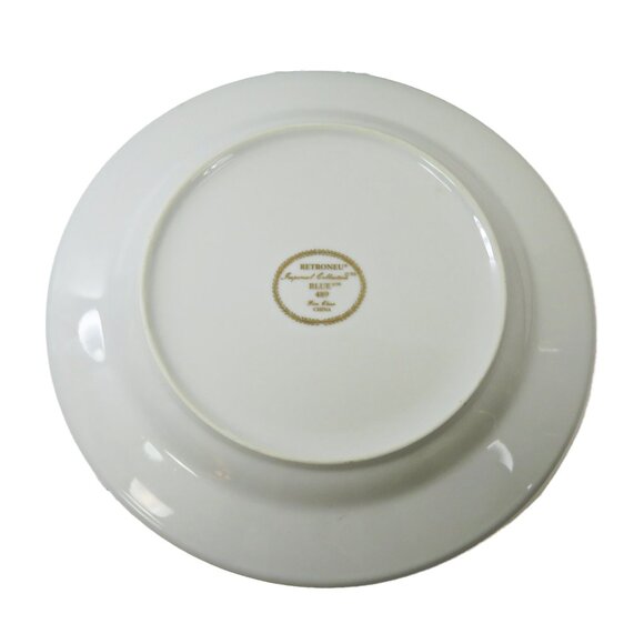 TWO (2) RETRONEU IMPERIAL COLLECTION '95 Blue 22K Gold 10.5" Dinner Plates - Picture 7 of 9